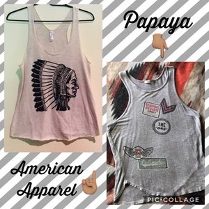 American Apparel & Papaya tanks (bundle of 2) 💛
